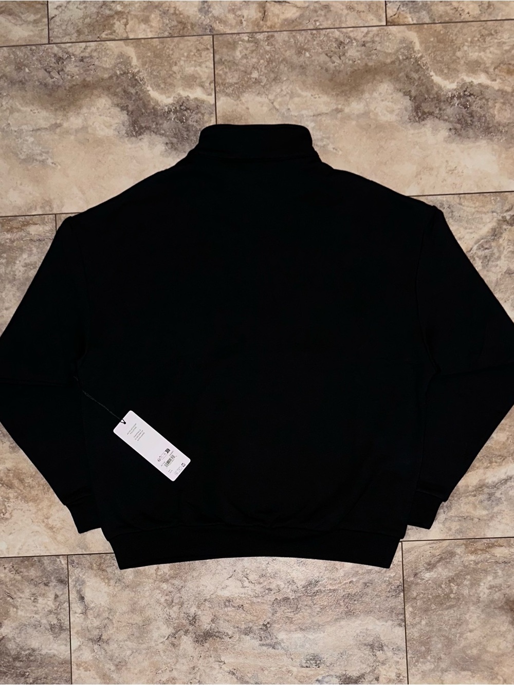 Alo Yoga Accolade 1/4 Zip Pullover Black NWT Quarter Zip Sweatshirt Size Medium - Picture 2 of 11